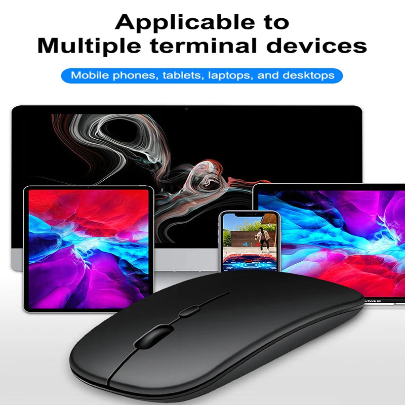 Mouse wireless 2.4 GHz e Bluetooth dual mode, mini ed ergonomico, 1600 DPI