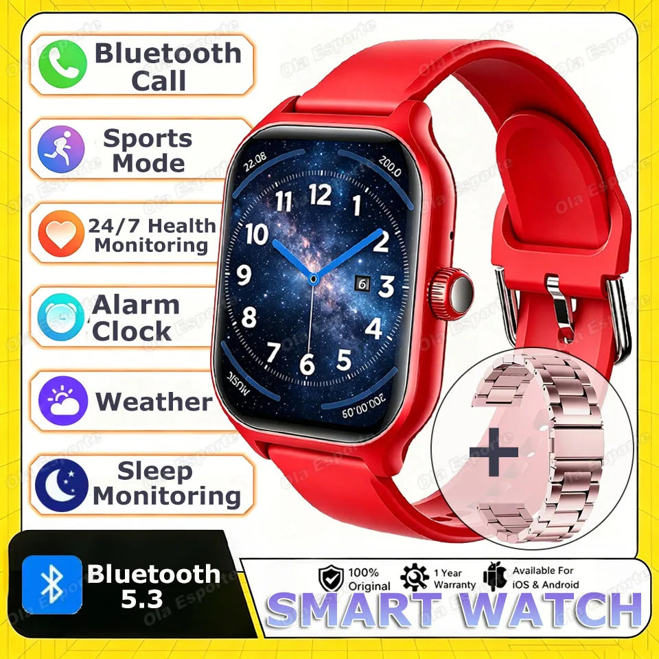 Smartwatch 2026 con ECG, Monitor Cardio, Oxygen, GPS e Chiamate Bluetooth