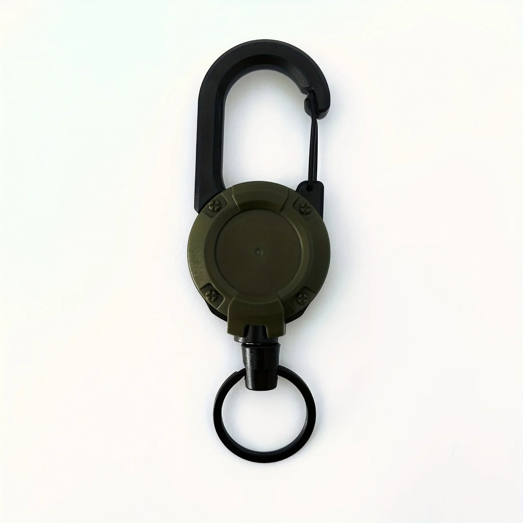 1/2/4 pcs Extendable Retractable Keychain Badge Reel with Heavy‑Duty Clip and Carabiner – Ideal for Men’s Outdoor Bags