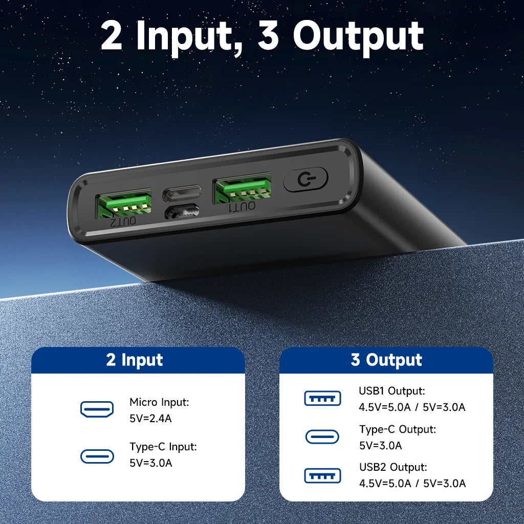 Power Bank 12000 mAh ricarica rapida USB‑C con display digitale – per iPhone 17