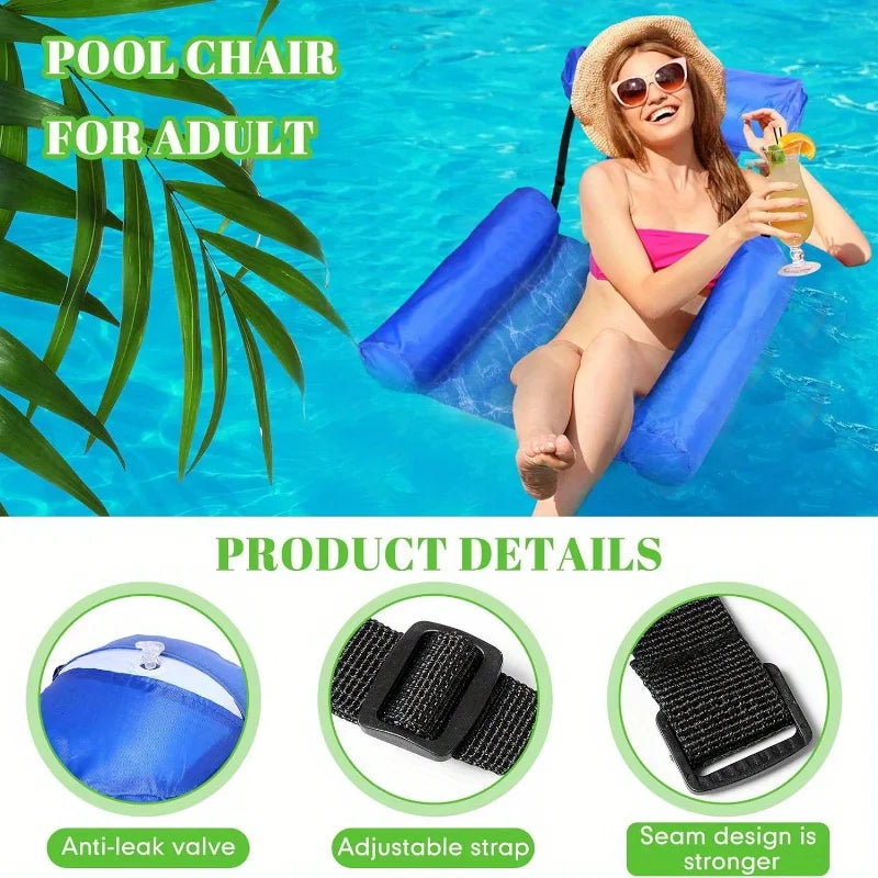 Inflatable Mattresses for Water Fun Swimming Pool Hammock Lounge Chairs Water Sports Pool Floats Beach Accessories pool toys