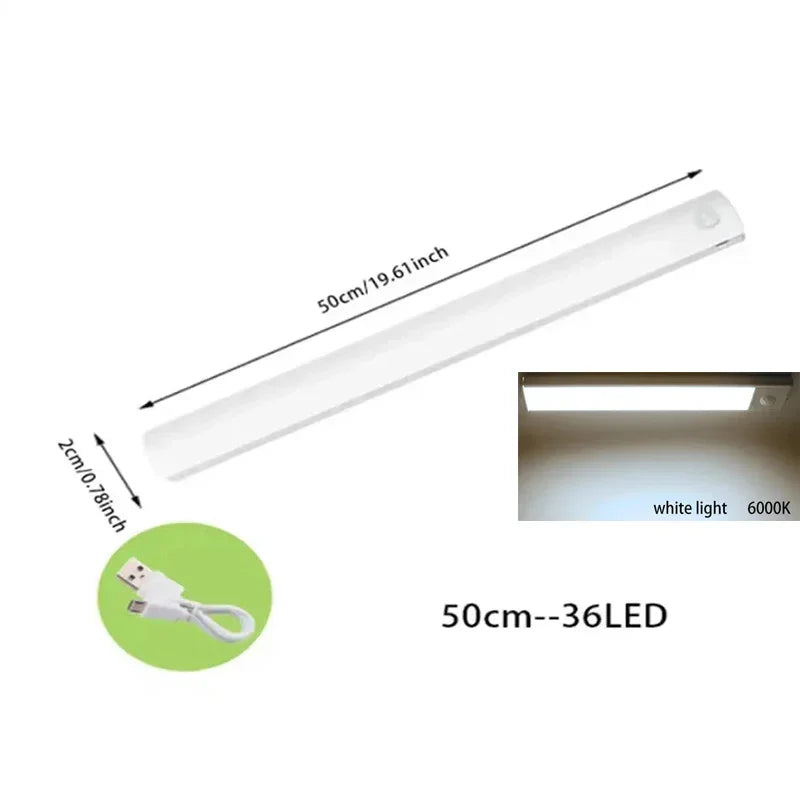 Luce LED ricaricabile con sensore di movimento e fissaggio magnetico per armadi