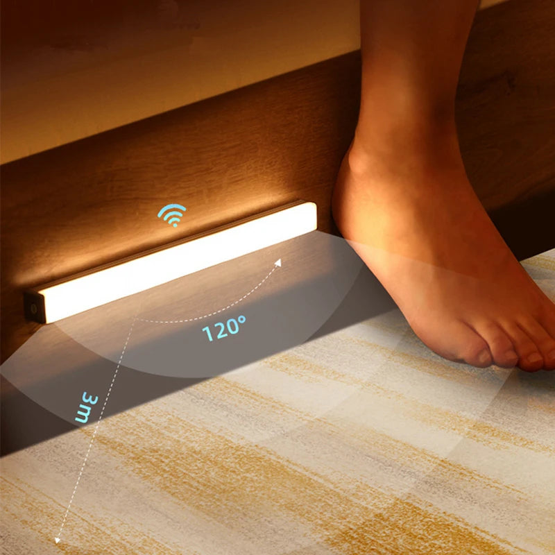 Lampada LED a Sensore di Movimento Ricaricabile, Tipo C, 50 cm, luce notturna…