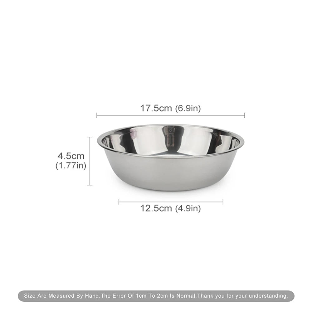 Ciotola Acciaio Inox per Cani e Gatti – Taglia Universale 11-19 cm