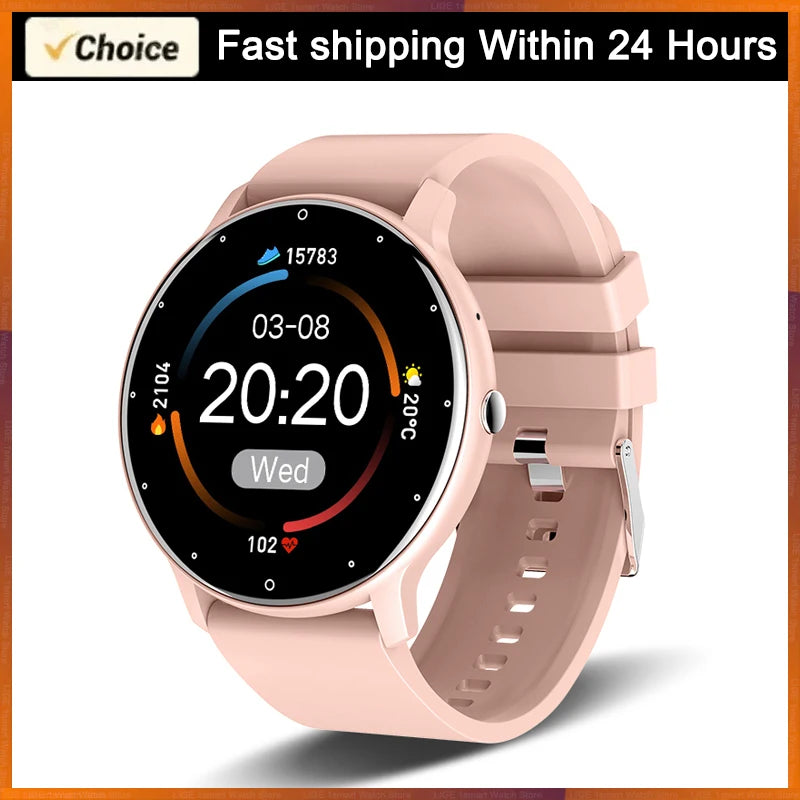 Smartwatch sportivo impermeabile 1.28" con monitor cardio, pressione e notifiche
