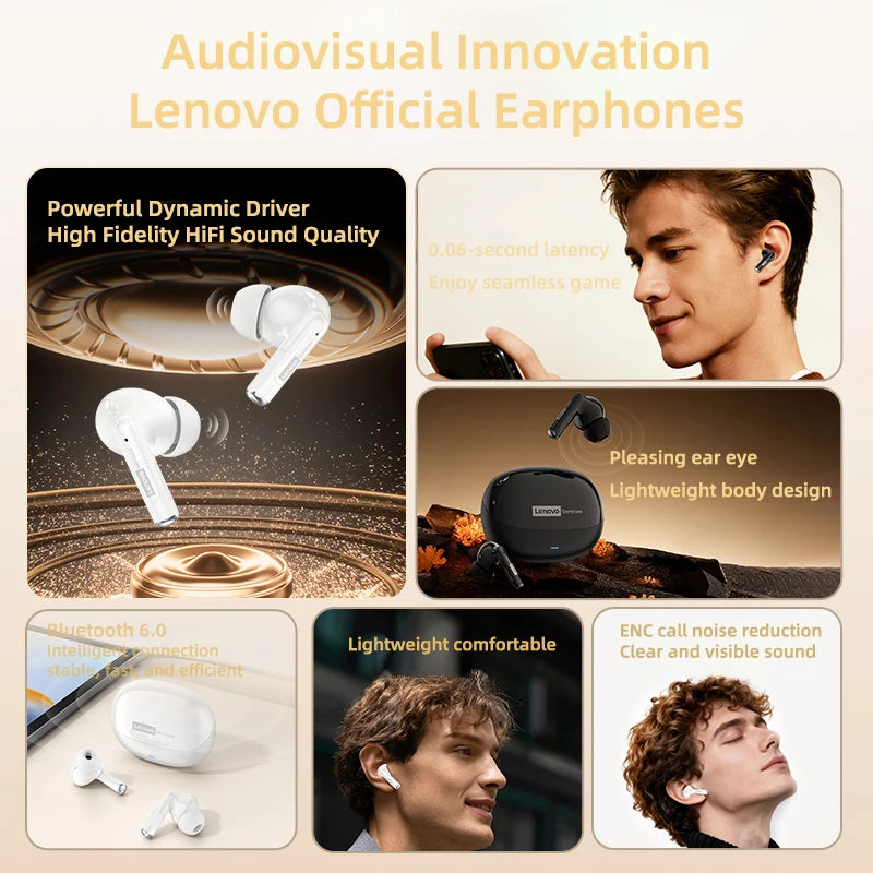 Auricolari Bluetooth 6.0 True Wireless con ANC, microfono e suono HiFi