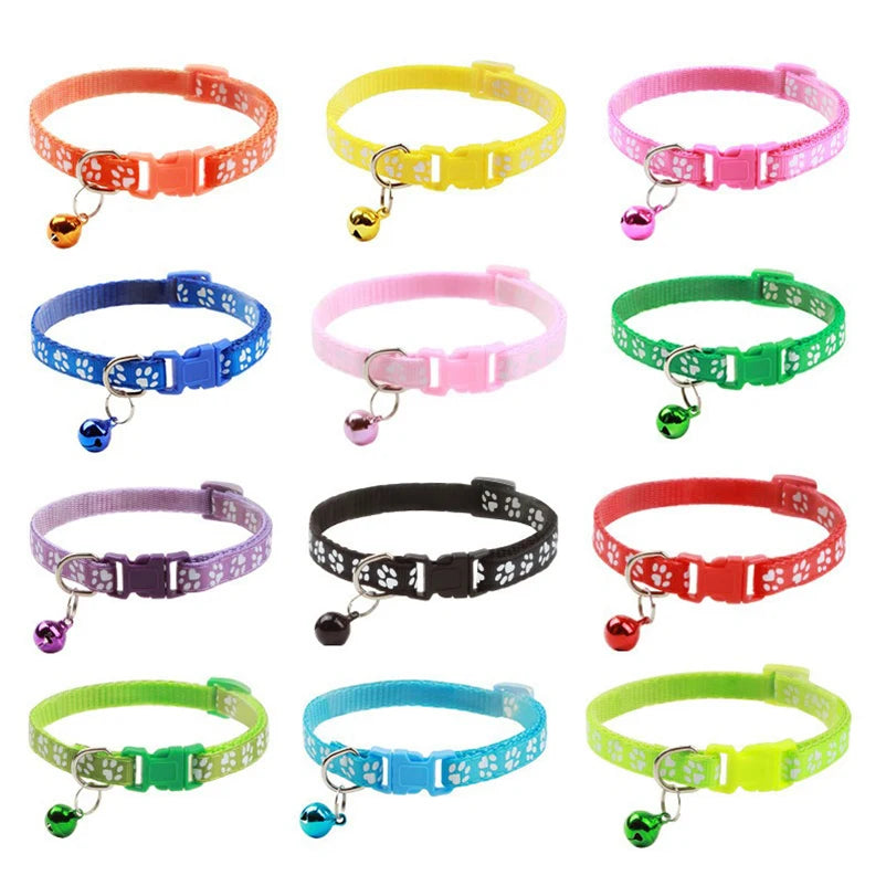 Collarlo per Gatti e Cani con Campanella, Multi-Colori, Corda