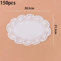 150 tovagliette rotonde in carta pizzo bianco – decorazione tavola elegante