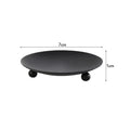 Iron Black Gold Plated Candle Holders Tray Wedding Party Festival Banquet Decorative Candle Candelabra Pillar Cup Wax Chassis
