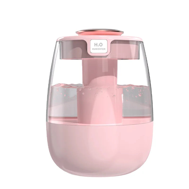 Humidificatore 1,3 L doppio spruzzo, luce notturna e diffusore USB