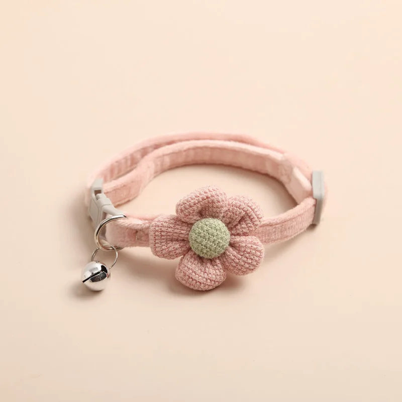 Collarlo per Gatto con Fiore Regolabile a Scatto - Campanellino
