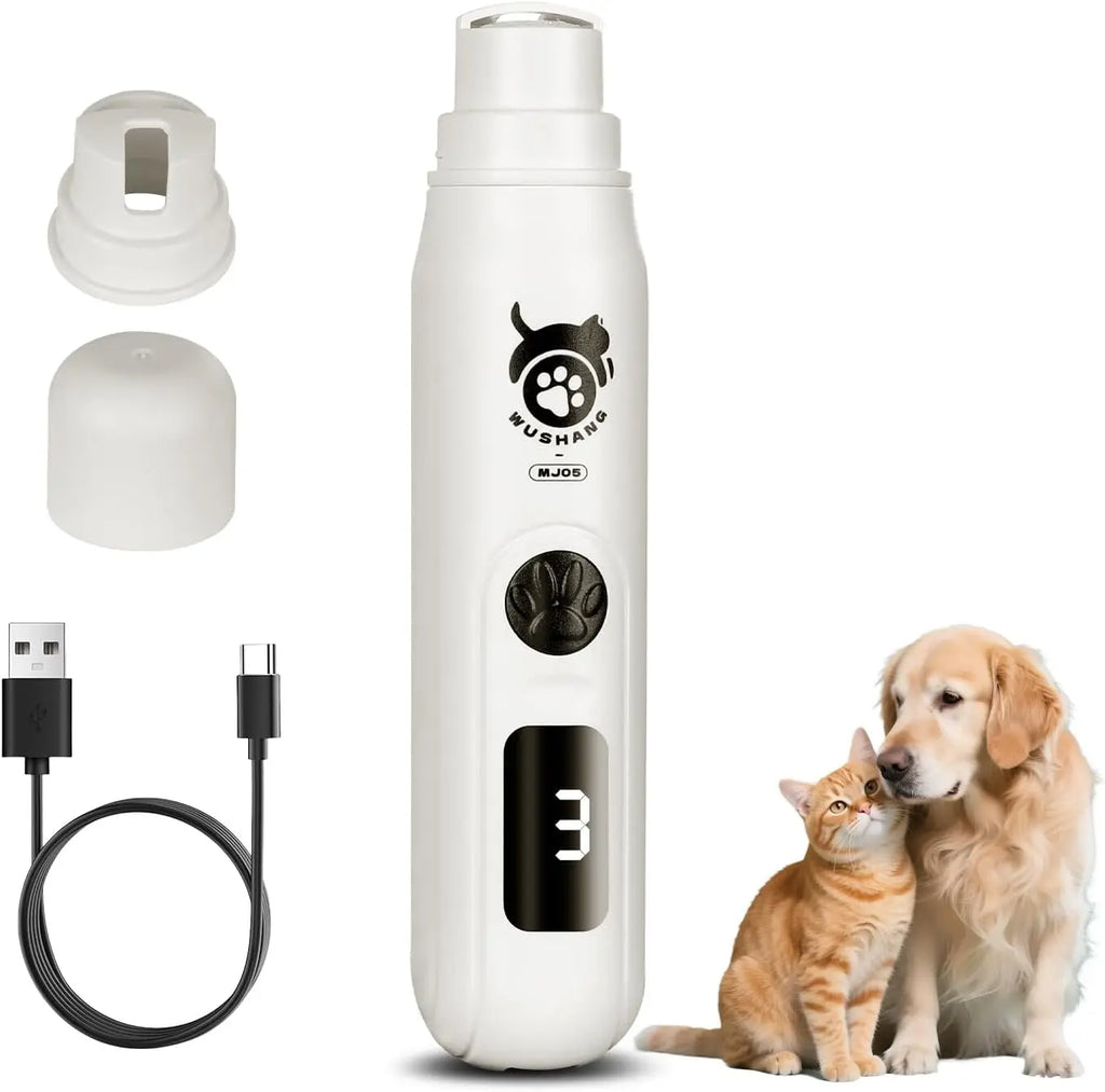 Cartella Elettrica per Unghie Animali 3 Velocità, Display Digitale, USB-C