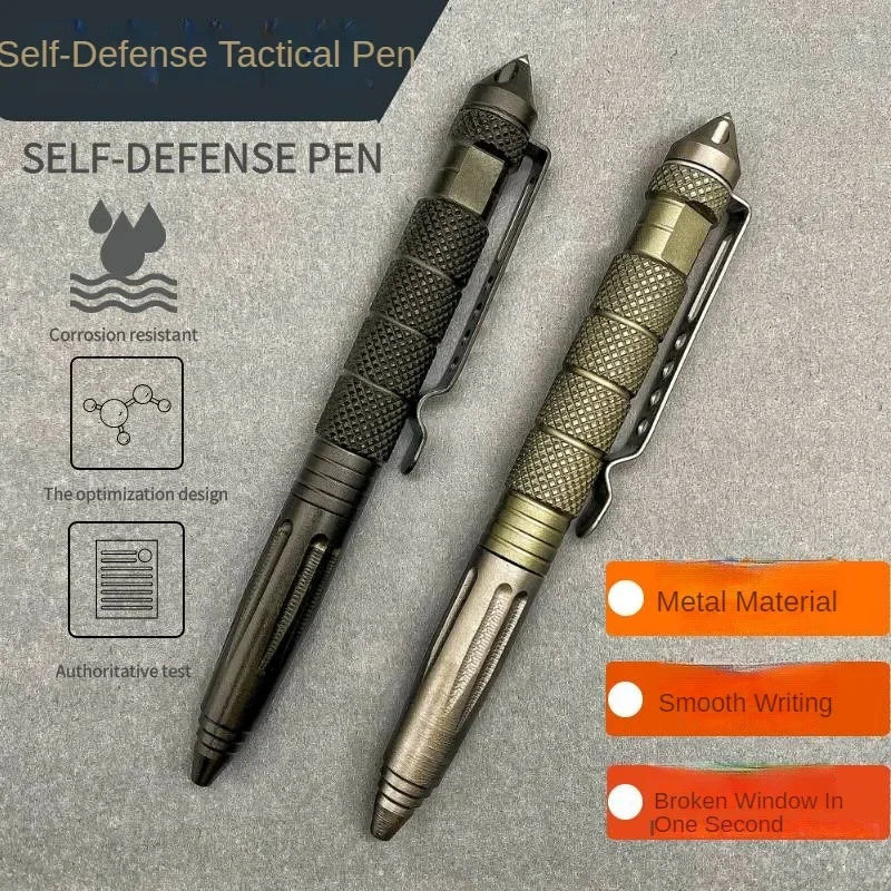 Penna tattica in alluminio antiscivolo con punta da 0,5 mm – Multiuso per…