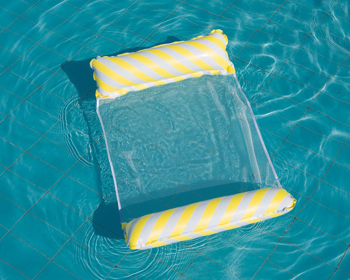 Hamac gonflable pliable – matelas flottant pour piscine et plage