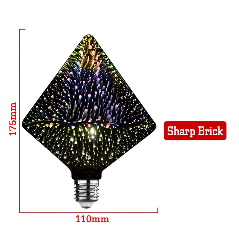Lampadina LED Edison 3D Colorata E27 4W 360°