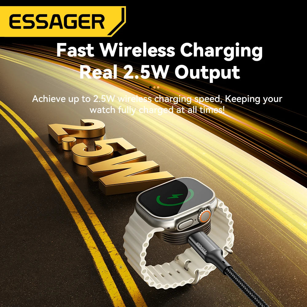 Caricatore wireless magnetico USB‑C per Apple Watch, ricarica rapida