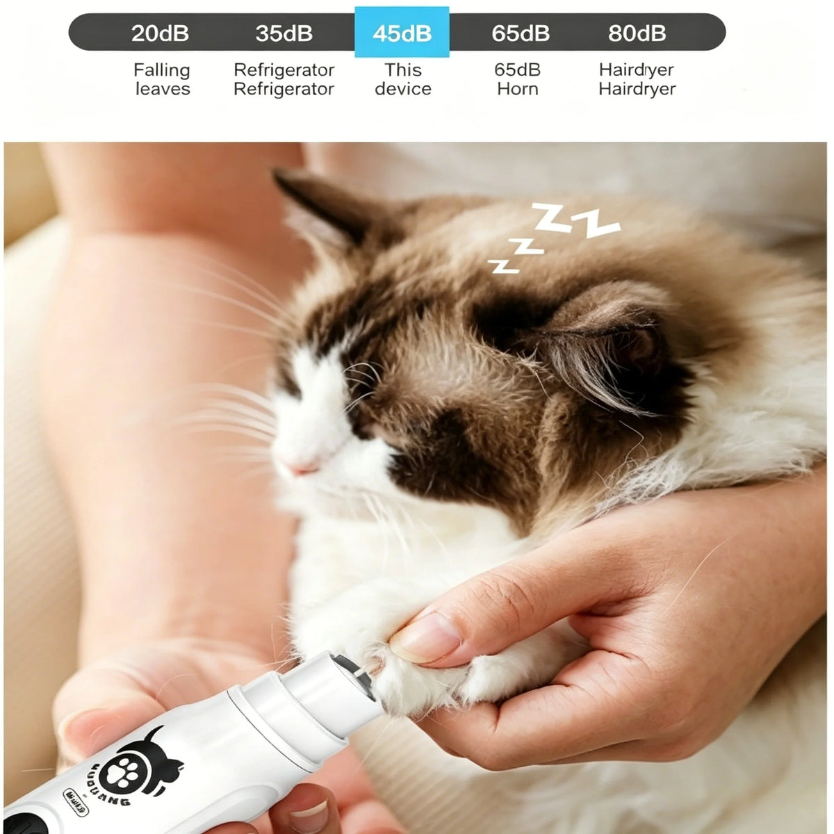 Lucidatore unghie con display LCD e 3 punte regolabili, per cani e gatti