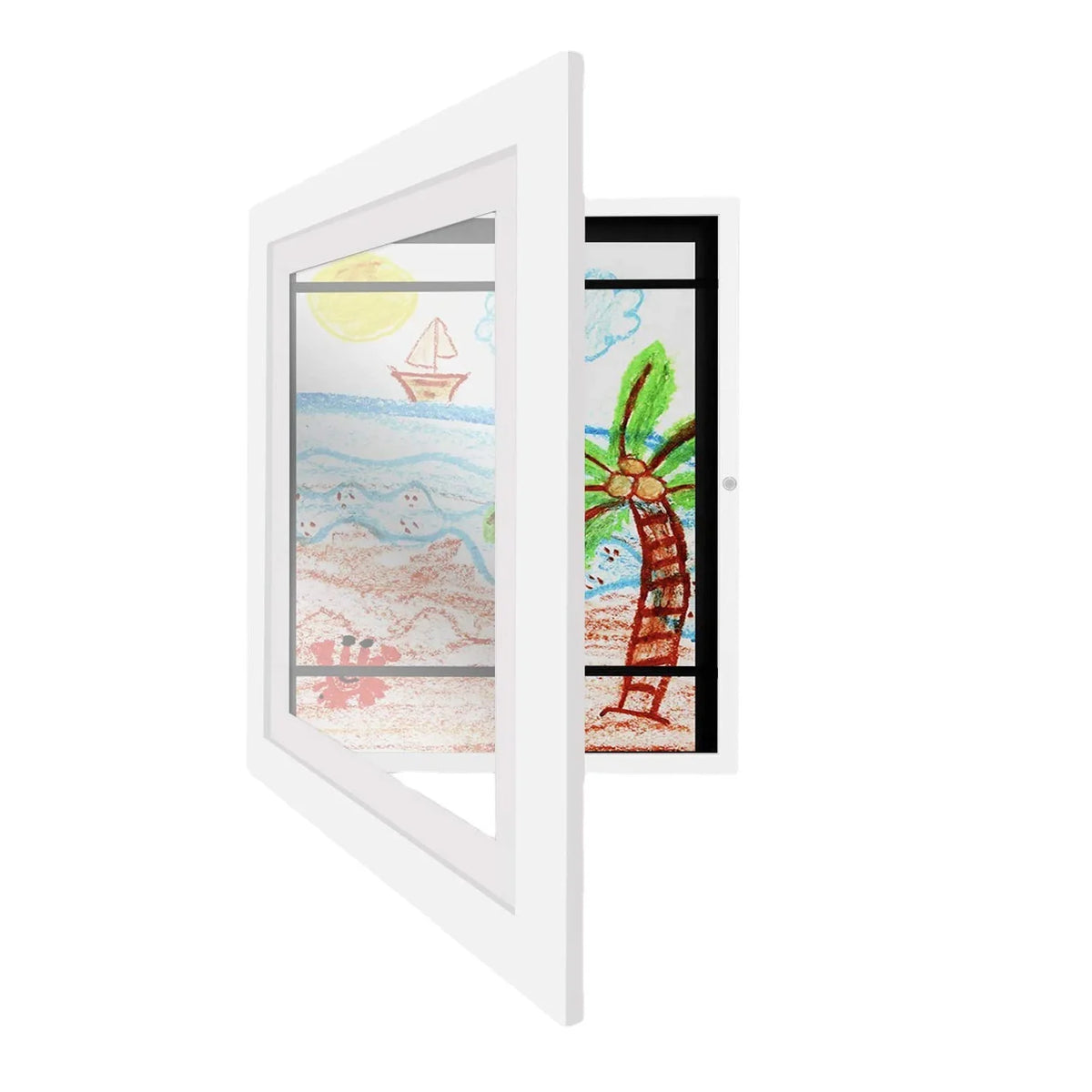 Cornice Arte Bambini 3 Colori A4/6" Quadro Legno Sostituibile