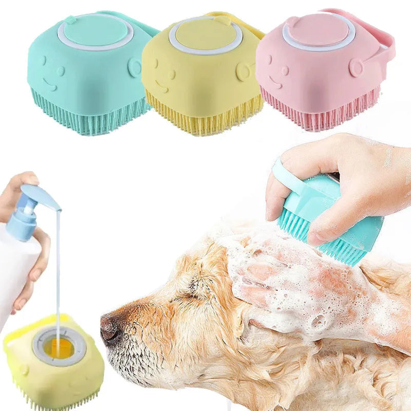Guanti massaggianti in silicone per bagno cane e gatto – spazzola morbida