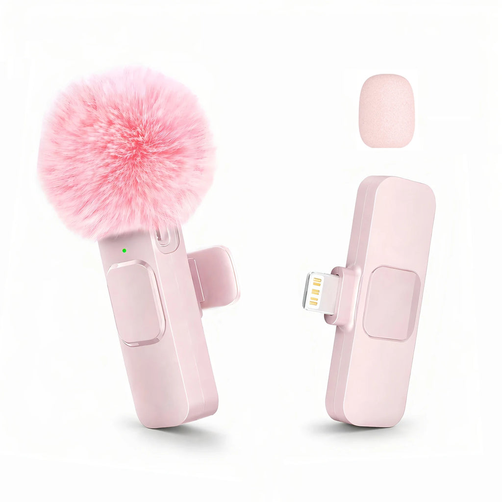 Wireless Lapel Microphone, Lightning Connector, mini Clip Microphone, Suitable for Live Streaming, Vlogs, Interviews.