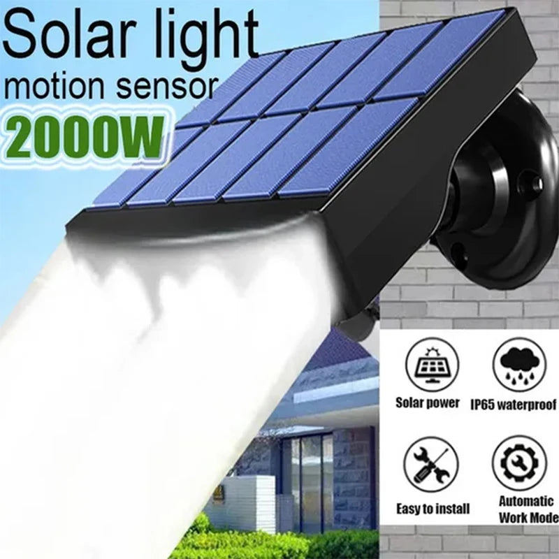 Lampada Solare 4 LED con Sensore di Movimento, 3 Modalità, IP65