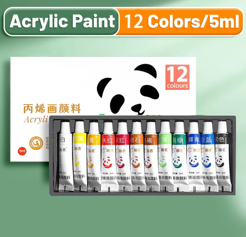 Acrylic Paint Set of 5ml Bottles,Non Toxic Acrylic Paint No Fading ,for beginner Kids Adults Artists Painting