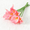 2/5Pcs Real Touch Calla Lily Artificial Flowers Bouquet White Fake Flowers for Home Decor Wedding Decoration Bridal Shower Party