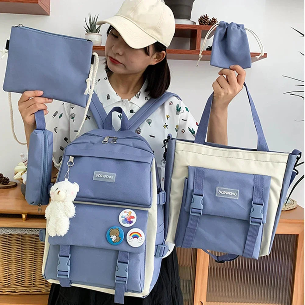 Sac à dos pour femme imperméable à haute capacité, style tendance pour l'école et les voyages
