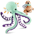 Squeaky Octopus Plush Dog Toy Indestructible Teething Chew Toy Interactive Sound Pet Stress Relief Boredom Toy for Dogs Cats