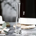 Creative European Style Transparent Glass Slanted Mouth Artistic Simple Vase Hydroponics Plant Flower VaseTable Home Decor