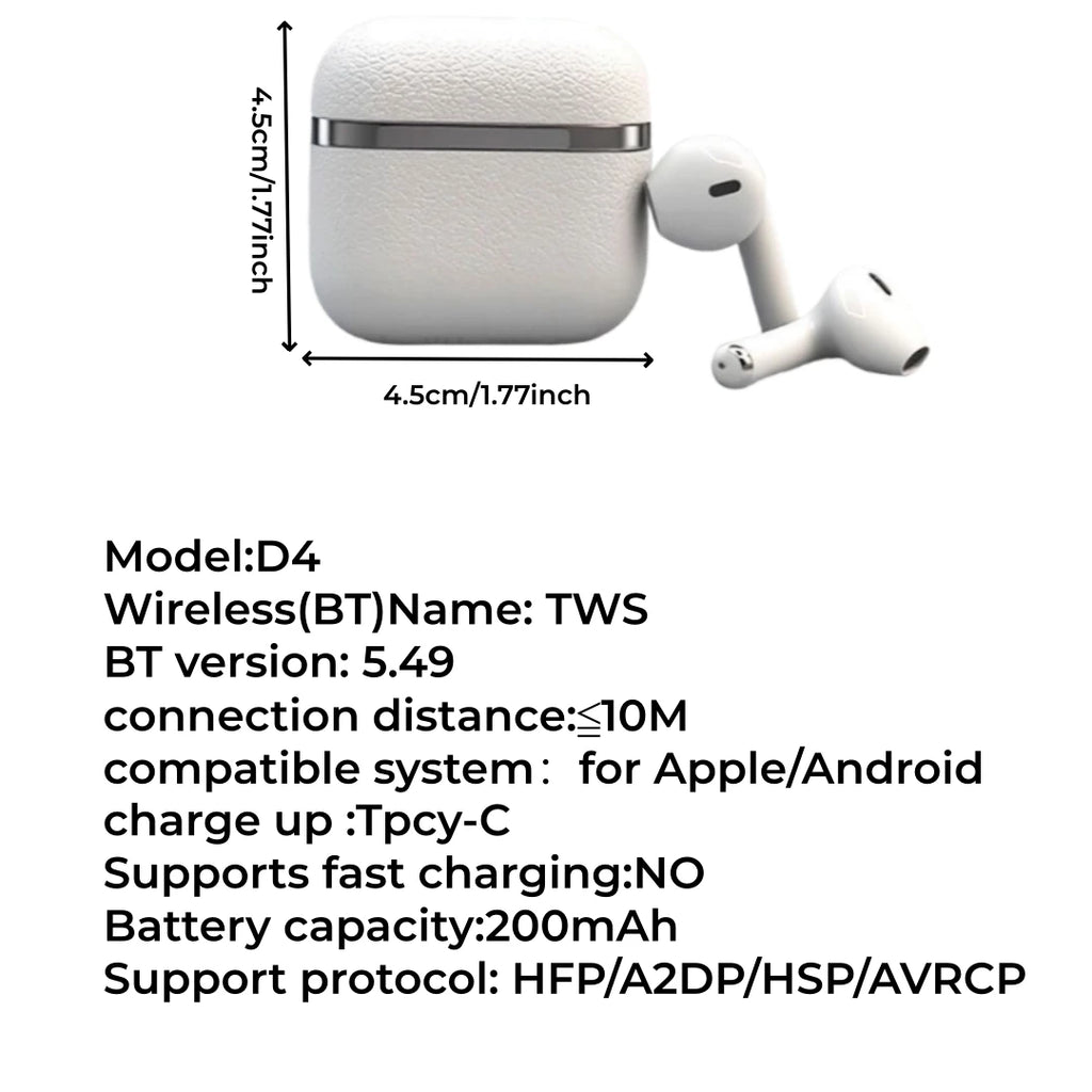 Auricolari True Wireless Bluetooth 5.4 semi in-ear, 72h di autonomia