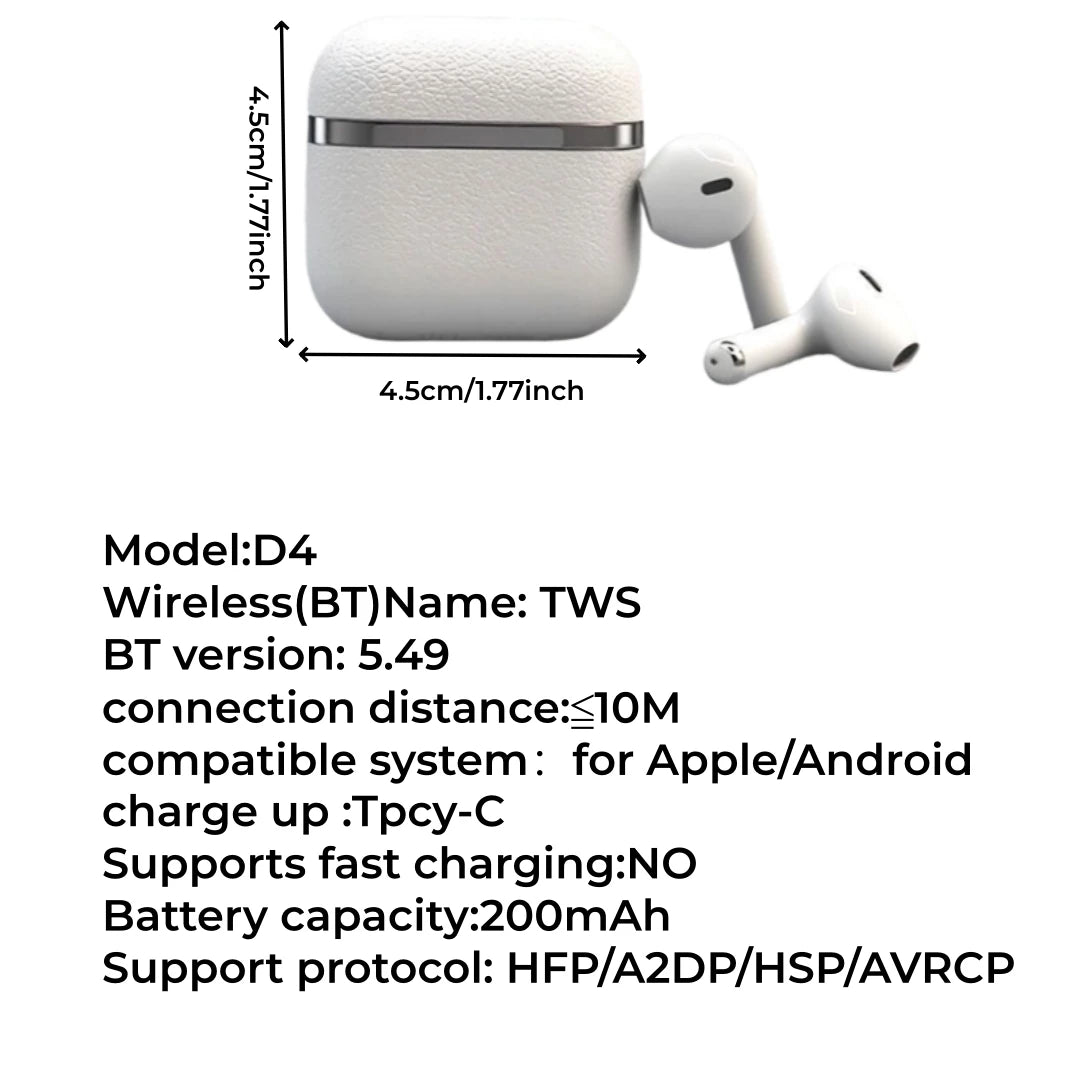 Auricolari True Wireless Bluetooth 5.4 semi in-ear, 72h di autonomia