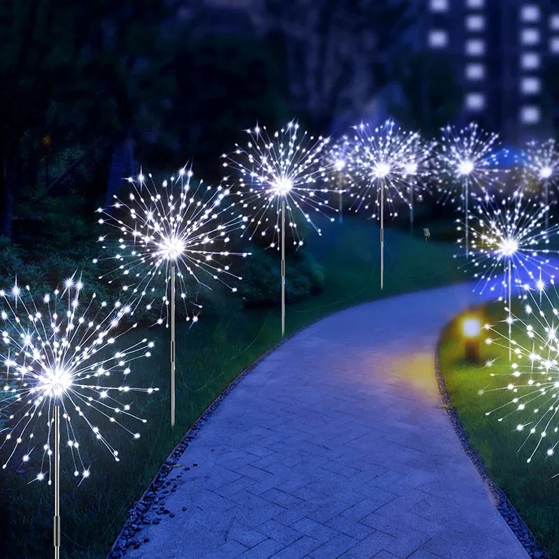 Luci Solari a Fuochi d'Artificio per Giardino – LED Waterproof IP68