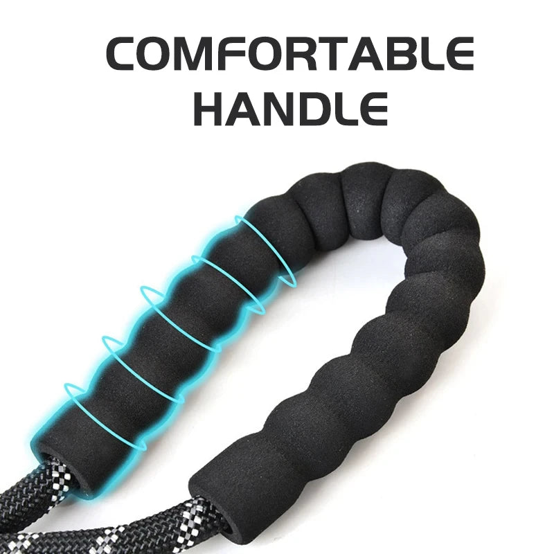 Guinzaglio Riflettente per Cani Forti con Impugnatura Imbottita Nylon Doppio…