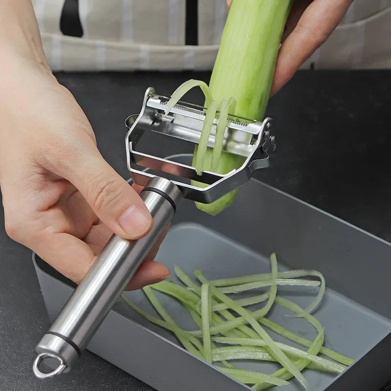 Pelatore e affettatore julienne in acciaio inox per frutta e verdura