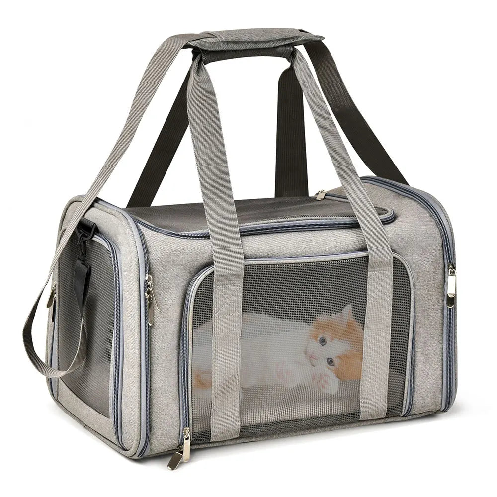 Zaino trasportino per cani e gatti – borsa morbida, impermeabile e omologata