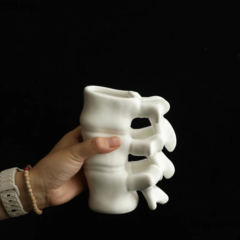 Vertebrate Model Ceramic Vase Flower Arrangement Coffee Cup Milk Mug Pen Holder Hydroponic Vase Water Cup Flower Vases Ornament