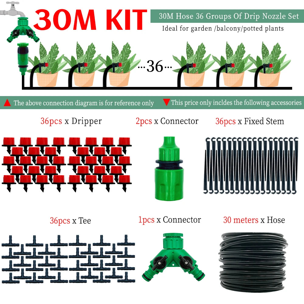 Kit Sistema di Irrigazione a Goccia Fai-da-Te per Serra e Giardino
