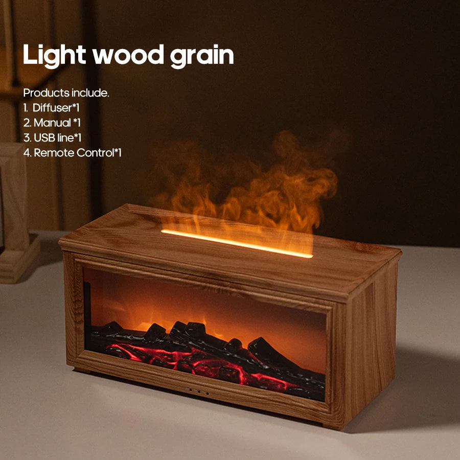 Diffusore Aroma con Fiamma Simulata e Umidificatore Ultrasonico 280ml