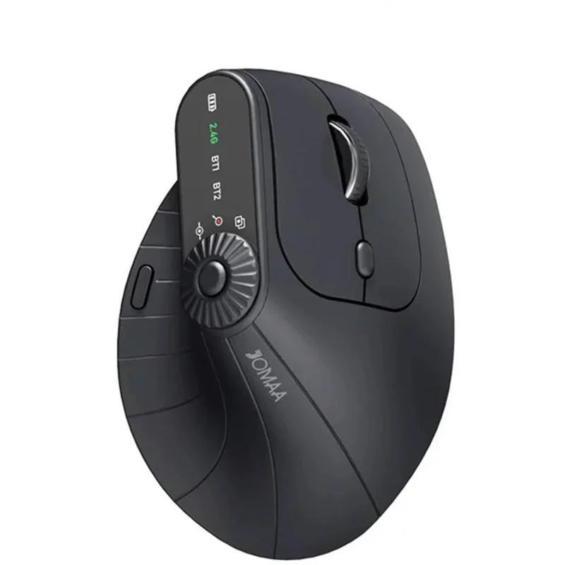 Mouse verticale wireless 2.4GHz e Bluetooth con LED e DPI 2400 ricaricabile