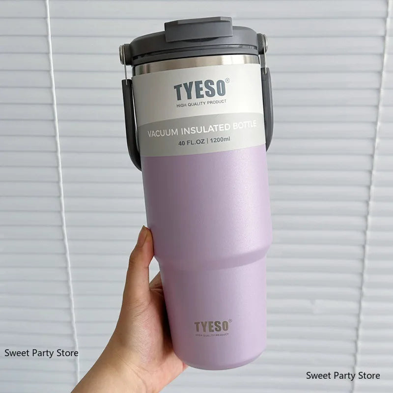 Thermos in acciaio inox 600‑1200 ml con doppio isolamento e tappo multifunzione