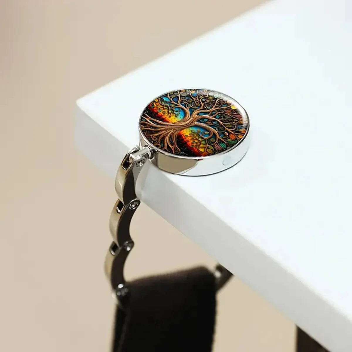Gancio pieghevole albero della felicità – magnetico in zinco, capacità 2 kg