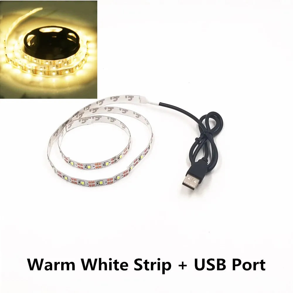 Striscia LED USB 5V 1‑5 m, colori multicolore, impermeabile, 60 LED/m
