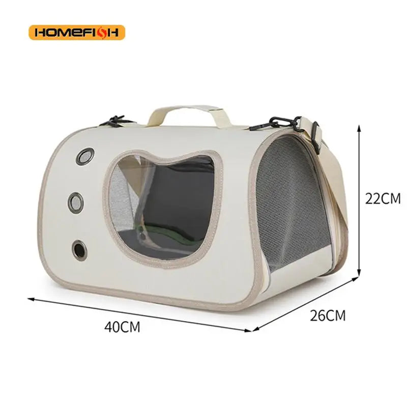 Borsa porta animali pieghevole per cani e gatti piccoli, traspirante e comoda