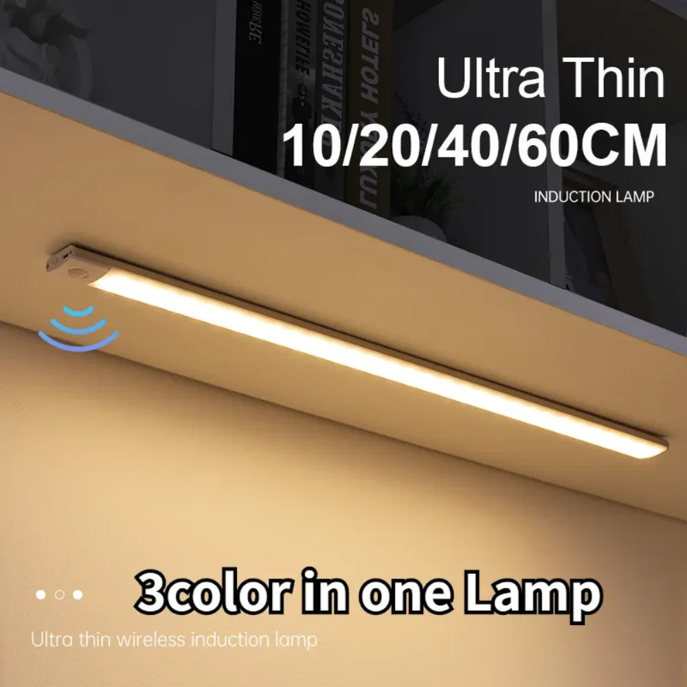 Lampada notturna a sensore di movimento USB, LED sottocucina e armadio