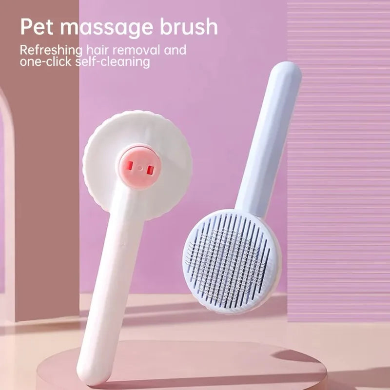 Spazzola per cani e gatti – Pettine in acciaio inox con impugnatura ergonomica