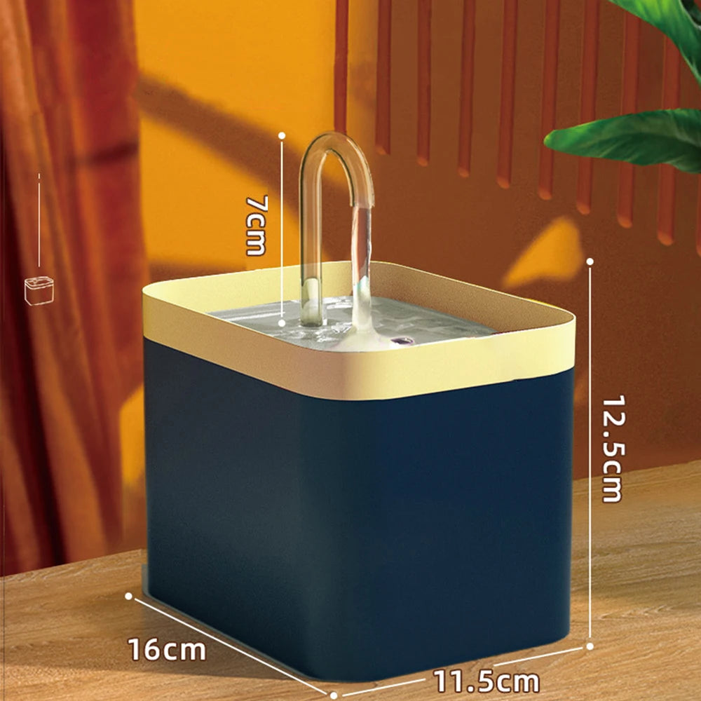 Fontana d'acqua per gatti USB, filtro automatico, 1,5 L, silenziosa