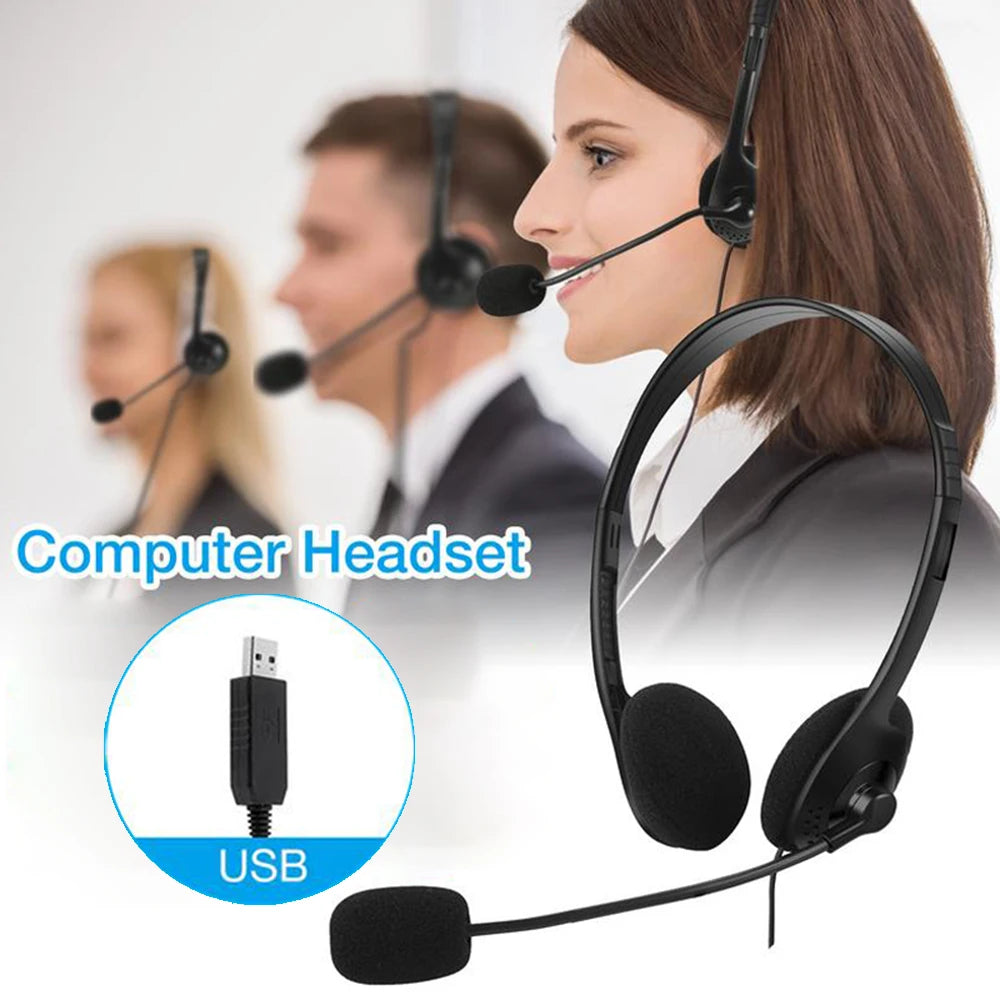 Cuffie Gaming USB con Cancellazione Rumore, Microfono e Comfort