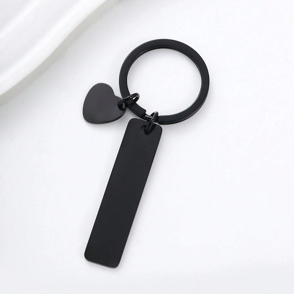 Custom Text Keychain Customized Engraved Name Key Ring Stainless Steel Valentine's Day Gift For Men Women Personalized Key Chain
