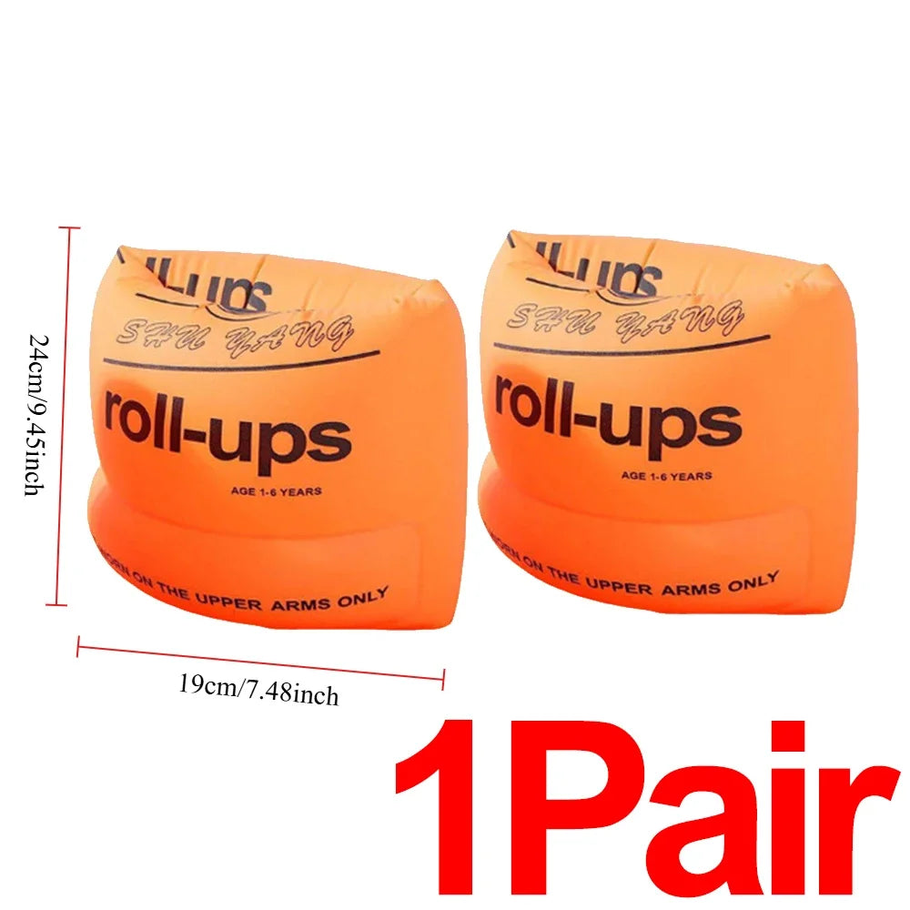 Adult Kids Universal Inflatable Armbands Arm Swimming Rings Double Air Bag Arm Float Rings Pool Floaters Swim Arm Rings